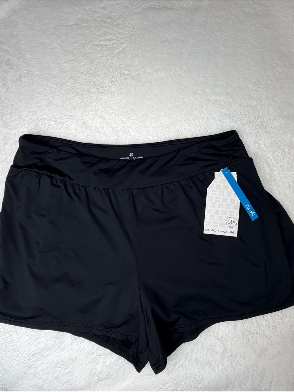 Beach House Sport Women’s Black Athletic Running Shorts Size 12 NWT